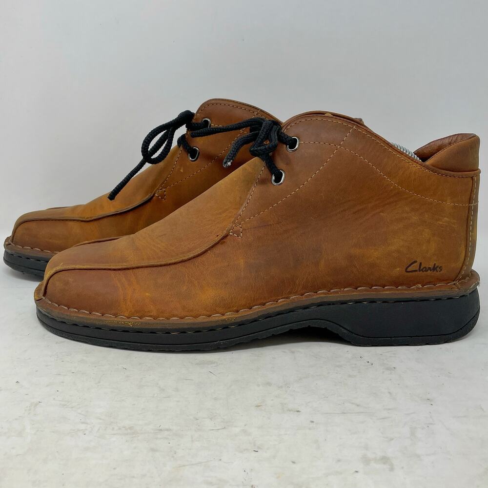 Clarks Brown Leather Nubuck Chukka Boots Active Air Mens Size 9.5